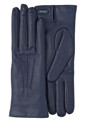 Prada Leather Gloves - Blue