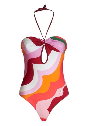 ETRO all-over swirl-print swimsuit - Pink