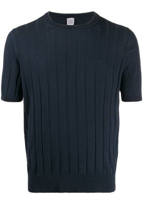 Eleventy ribbed knit short-sleeve jumper - Blue