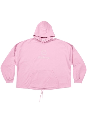 Balenciaga Qixi Crest Sporty cotton hoodie - Pink