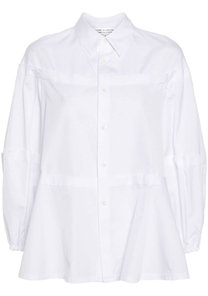 Comme Des Garçons Comme Des Garçons raw cut-edge cotton shirt - White
