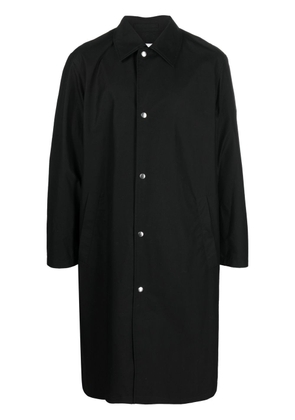 Jil Sander logo-print coat - Black