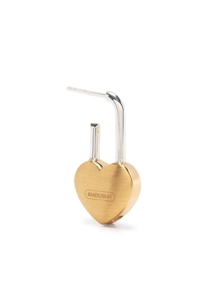 AMBUSH Small Heart padlock earring - Gold