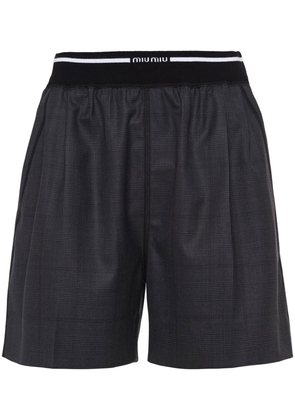 Miu Miu Glen plaid-check shorts - Black