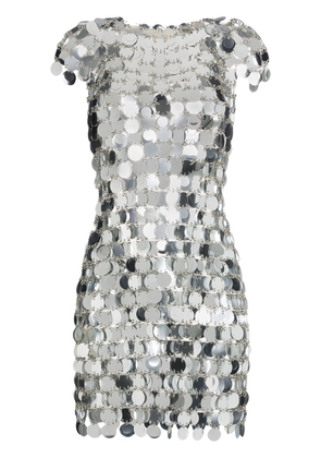 Rabanne sequin chain-disc mini dress - Metallic