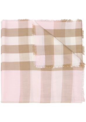 Burberry check pattern scarf - Pink