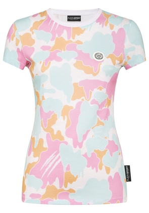Plein Sport camouflage-print cotton T-shirt - Pink
