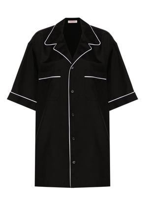 Valentino Garavani contrasting-trim silk pyjama top - Black