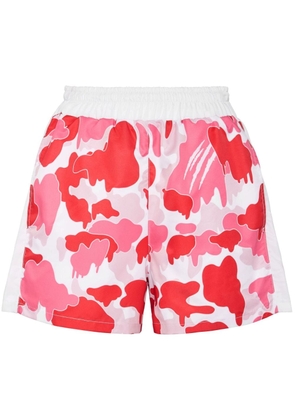 Plein Sport camouflage-print track shorts - Pink