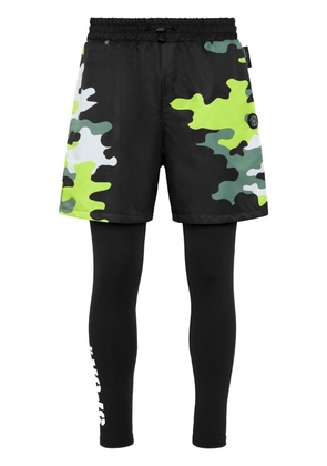 Plein Sport camouflage running trousers - Black