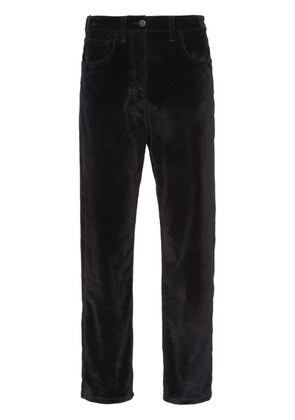 Prada mid-rise velvet jeans - Black