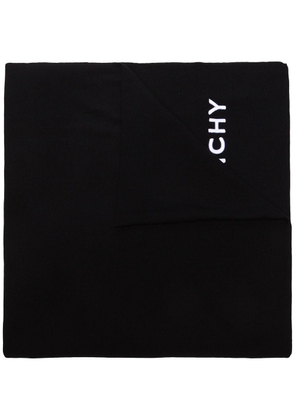 Givenchy logo-embroidered scarf - Black