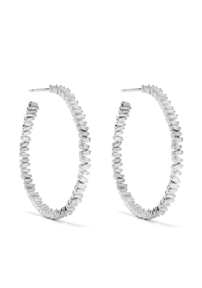 Suzanne Kalan 18kt gold Fireworks diamond hoop earrings - Silver