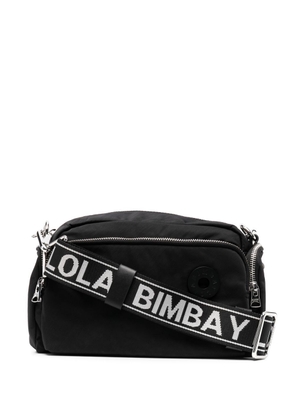 Bimba y Lola logo-strap shoulder bag - Black