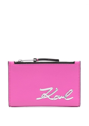 Karl Lagerfeld logo-plaque wallet - Pink