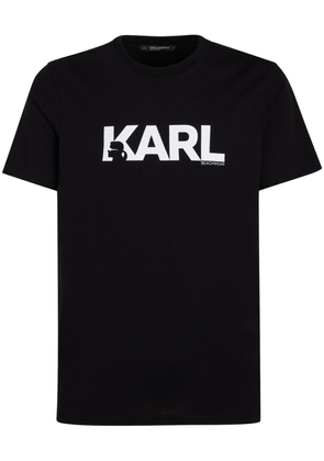 Karl Lagerfeld logo-print organic-cotton T-shirt - Black