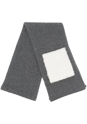 Thom Browne ribbed-knit scarf - Grey