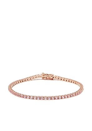 Roxanne First 14kt rose gold sapphire tennis bracelet - Pink