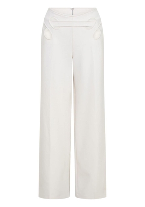 Dion Lee Interloop cut-out tailored trousers - White