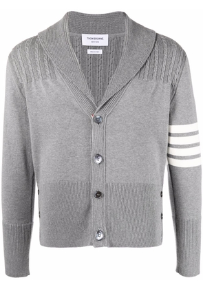 Thom Browne 4-Bar stripe knit cardigan - Grey