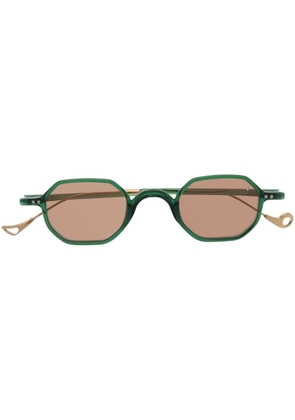 Eyepetizer geometric-frame tinted-lenses sunglasses - Green
