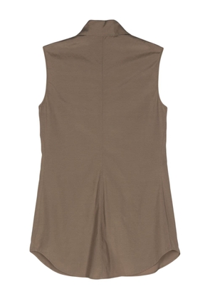 Prada Pre-Owned 2000s sleeveless poplin shirt - Brown