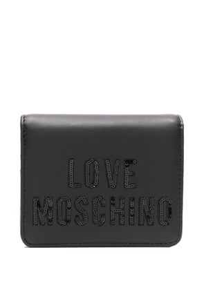 Love Moschino sequined-logo bi-fold wallet - Black