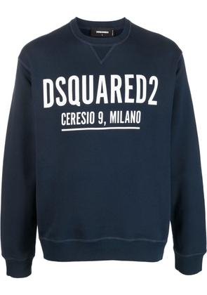 Dsquared2 logo-print cotton sweatshirt - Blue