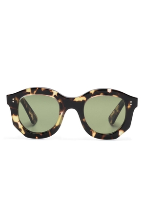 Lesca Ovni round-frame sunglasses - Brown