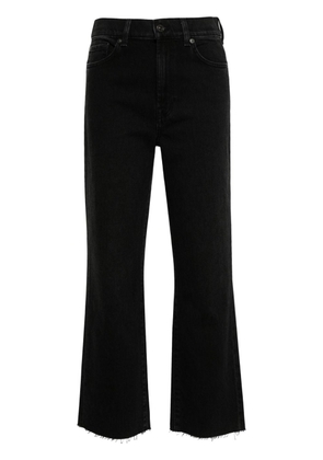 7 For All Mankind Logan Stovepipe high-rise cropped jeans - Black