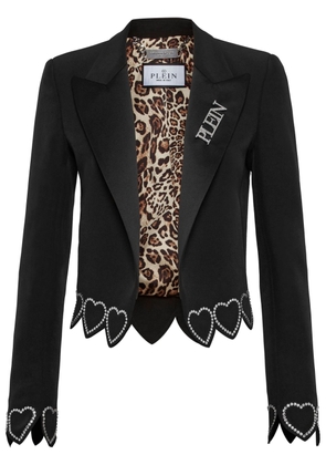 Philipp Plein heart-embellished blazer - Black