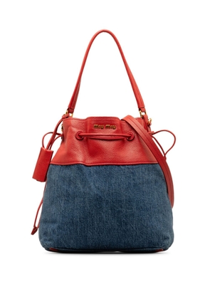 Miu Miu Pre-Owned 2010-2020 Denim Drawstring satchel - Blue