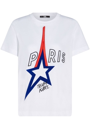 Karl Lagerfeld Paris organic-cotton T-shirt - White