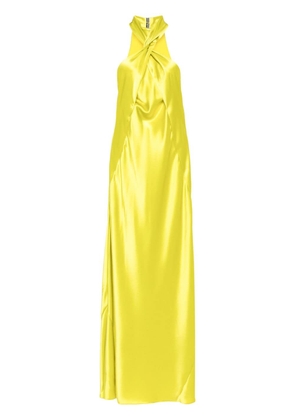 Galvan London Portico satin gown - Yellow
