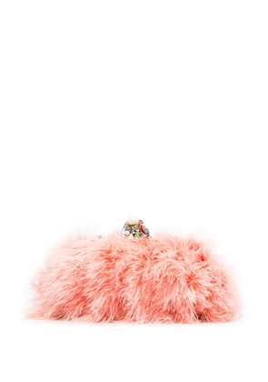 Dolce & Gabbana Pre-Owned 2010-2023 Vanda Feather Clutch on Chain crossbody bag - Pink