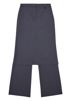 Diesel layered straight-leg skirt trousers - Grey