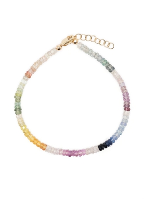 Roxanne First 9kt white gold rainbow sapphire beaded bracelet - Multicolour