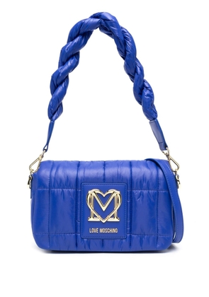 Love Moschino Thin Air quilted shoulder bag - Blue