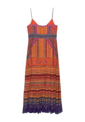Saloni Veronica B Papyrus Stripe-print dress - Orange
