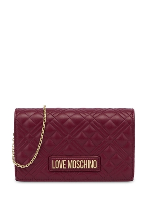 Love Moschino quilted faux-leather cross body bag - Red