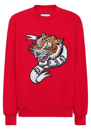 Philipp Plein Tattoo Tiger-embroidered sweatshirt