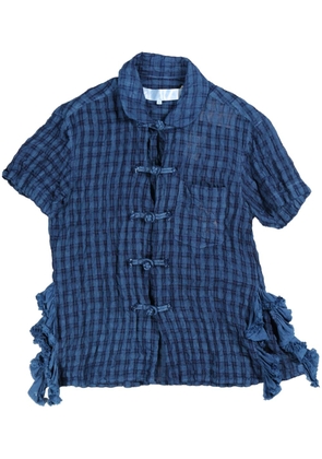 Comme des Garçons TAO plaid checked blouse - Blue
