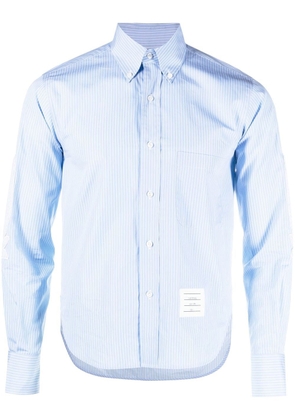 Thom Browne whale elbow-patch detail shirt - Blue