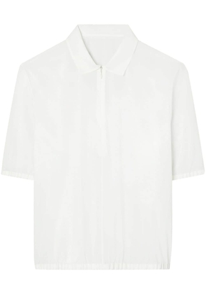 Tory Burch poplin zip-up polo shirt - White