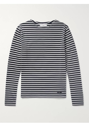 AMI PARIS - Slim-Fit Striped Cotton T-Shirt - Men - Blue - M