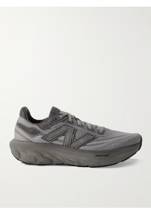 New Balance - 1080 Leather-Trimmed Mesh Running Sneakers - Men - Gray - UK 6.5