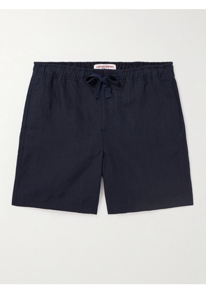 Orlebar Brown - Alex Straight-Leg Linen Drawstring Shorts - Men - Blue - UK/US 30
