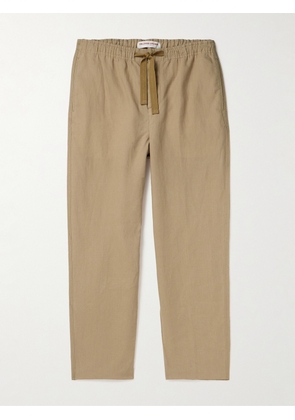 Orlebar Brown - Alex Straight-Leg Linen Drawstring Trousers - Men - Neutrals - UK/US 30