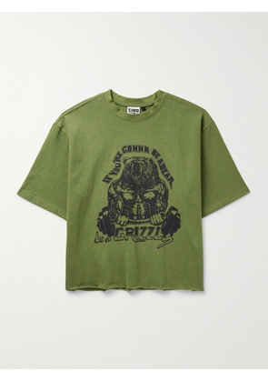 Y,IWO - Strong Logo-Print Cotton-Jersey T-Shirt - Men - Green - S