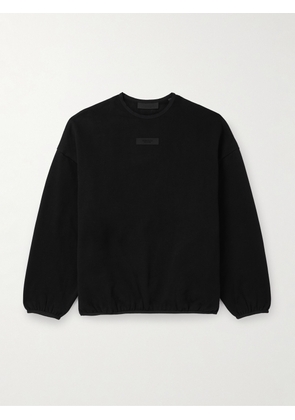 FEAR OF GOD ESSENTIALS - Logo-Appliquéd Cotton-Blend Jersey Sweatshirt - Men - Black - XXS